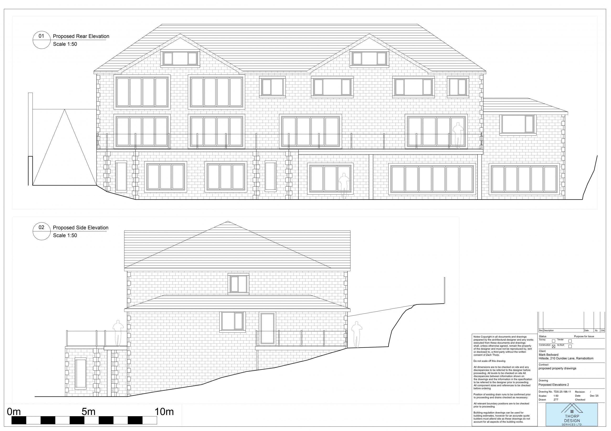 Back and Side Elevations